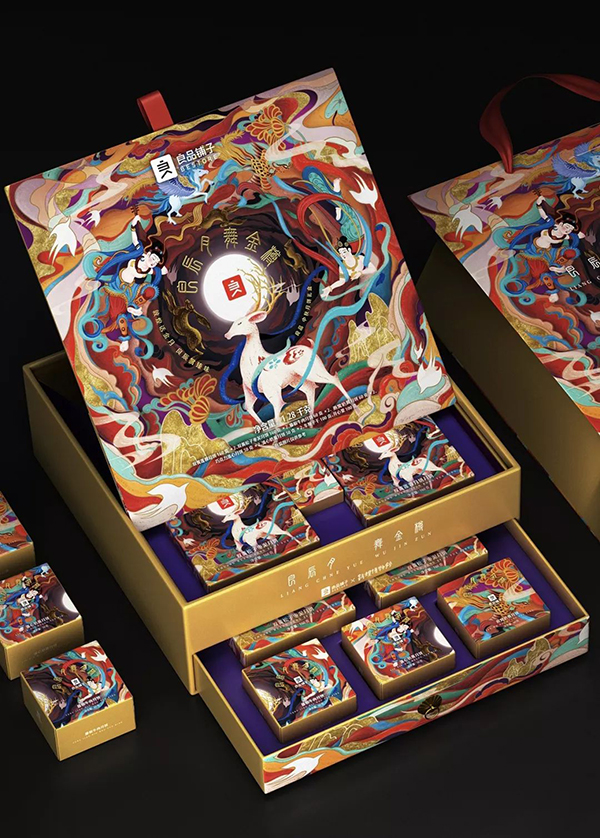 敦煌壁畫元素在月餅禮盒包裝設計中的應用